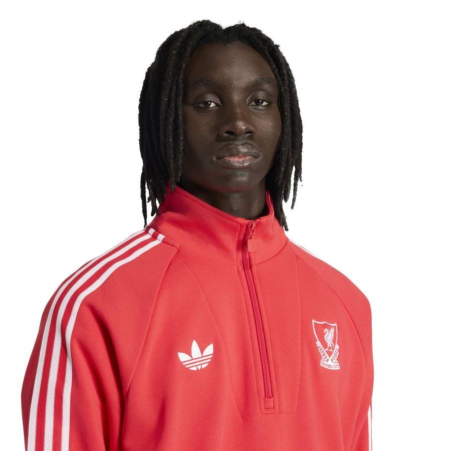 Liverpool Track Top OG Half Zip - Pure Ruby - Men's-SoccerKits Hub | Buy Soccer Jerseys Online